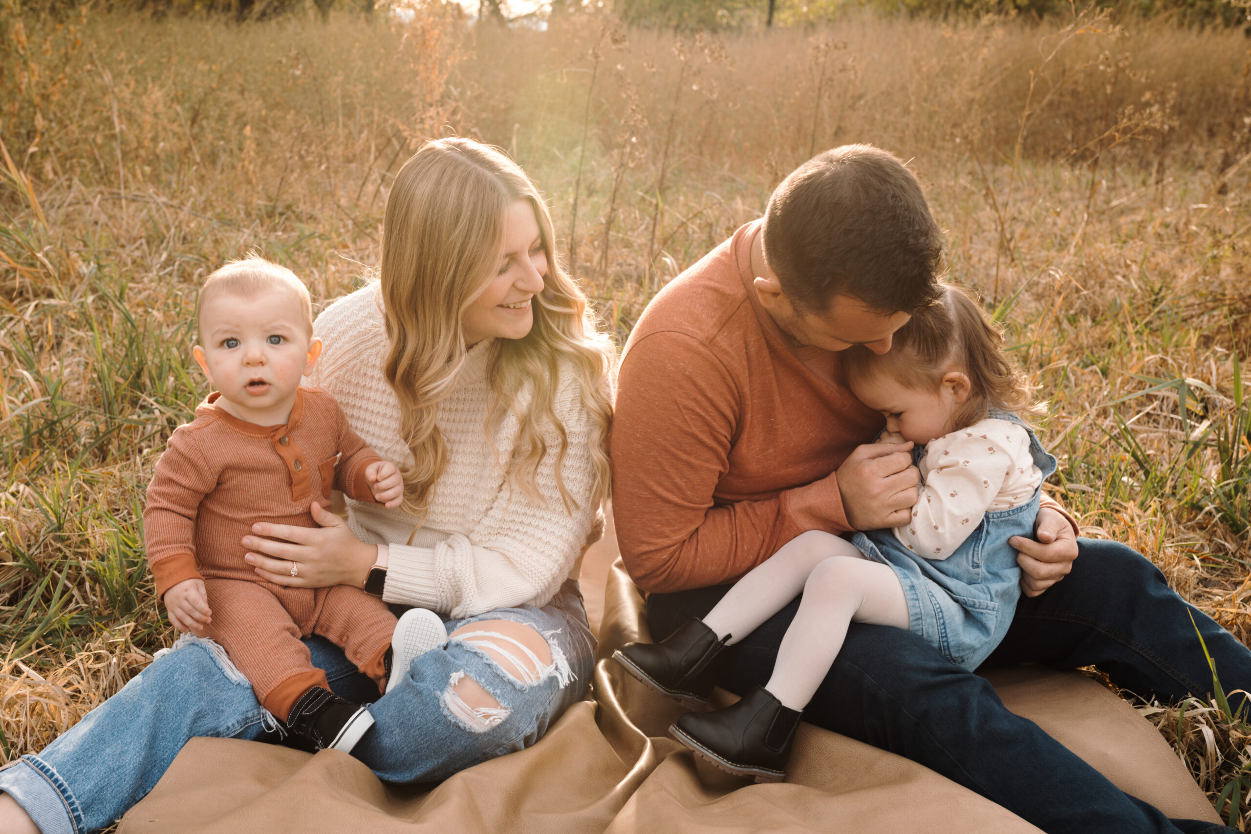 Fall photos of a Family of Four in Nampa Idaho